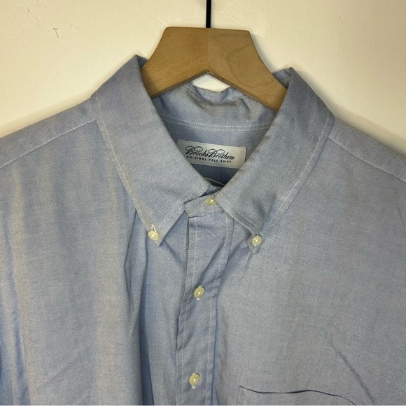 Brooks Brothers Blue Original Polo Shirt, Size 17.5-33, Button Down Collar - Picture 2 of 7